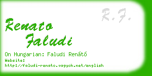 renato faludi business card