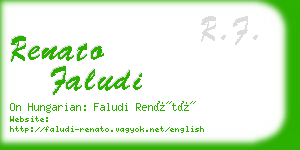 renato faludi business card